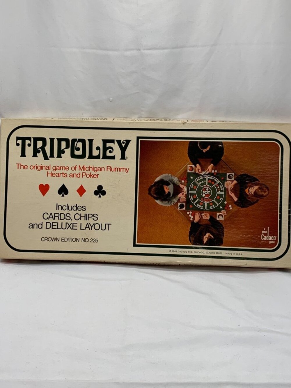 1968 Cadaco Tripoley Crown Edition No. 225 Board Game Complete Vintage